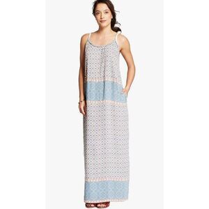 Knox‎ Rose Womens Damask Sleeveless Keyhole Shift Maxi Dress Multi Medium